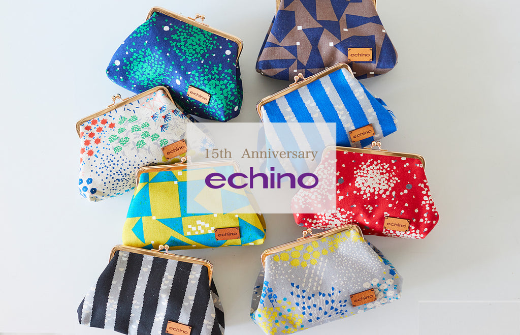 echino15周年企画】数量限定！echinoのがまぐちポーチができました