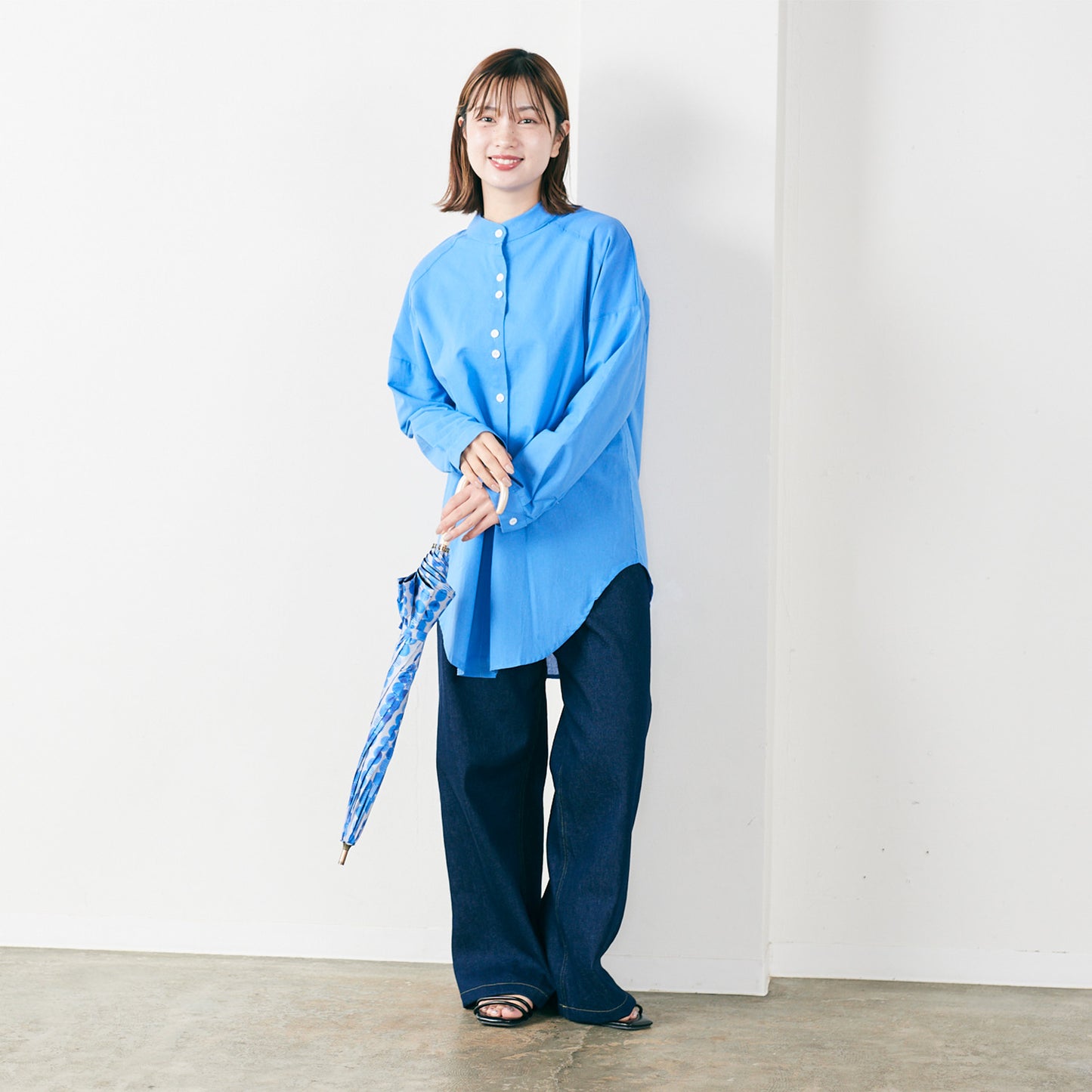 【晴雨兼用】coccaの日傘雨傘 dot 刺繍(ショート)