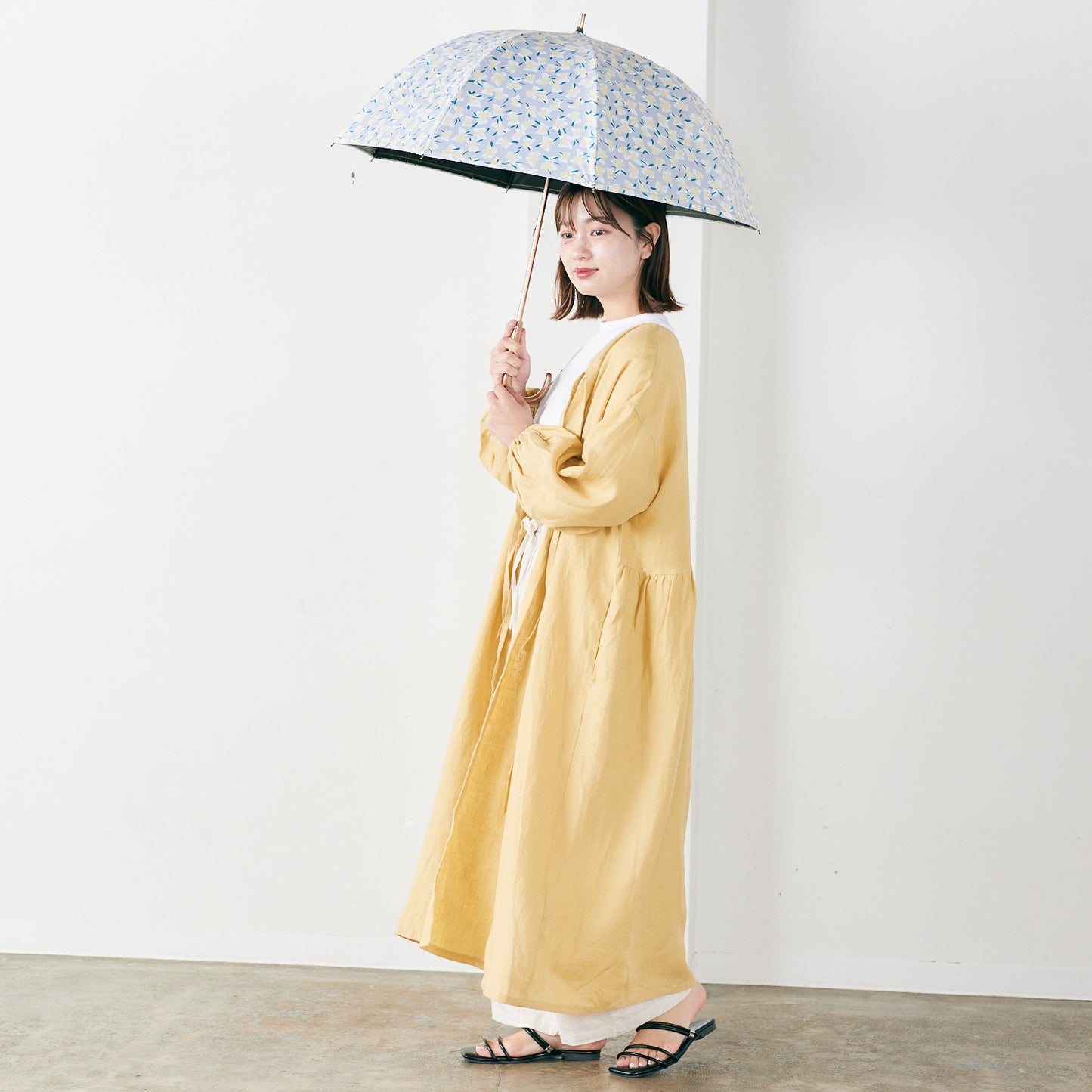 【晴雨兼用】coccaの日傘雨傘 elder flower 刺繍(ショート)