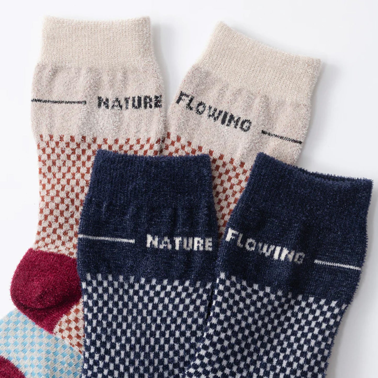 TRICOTÉ -MINI CHECKERED BICOLOUR SOCKS- ミニチェッカードバイカラーソックス