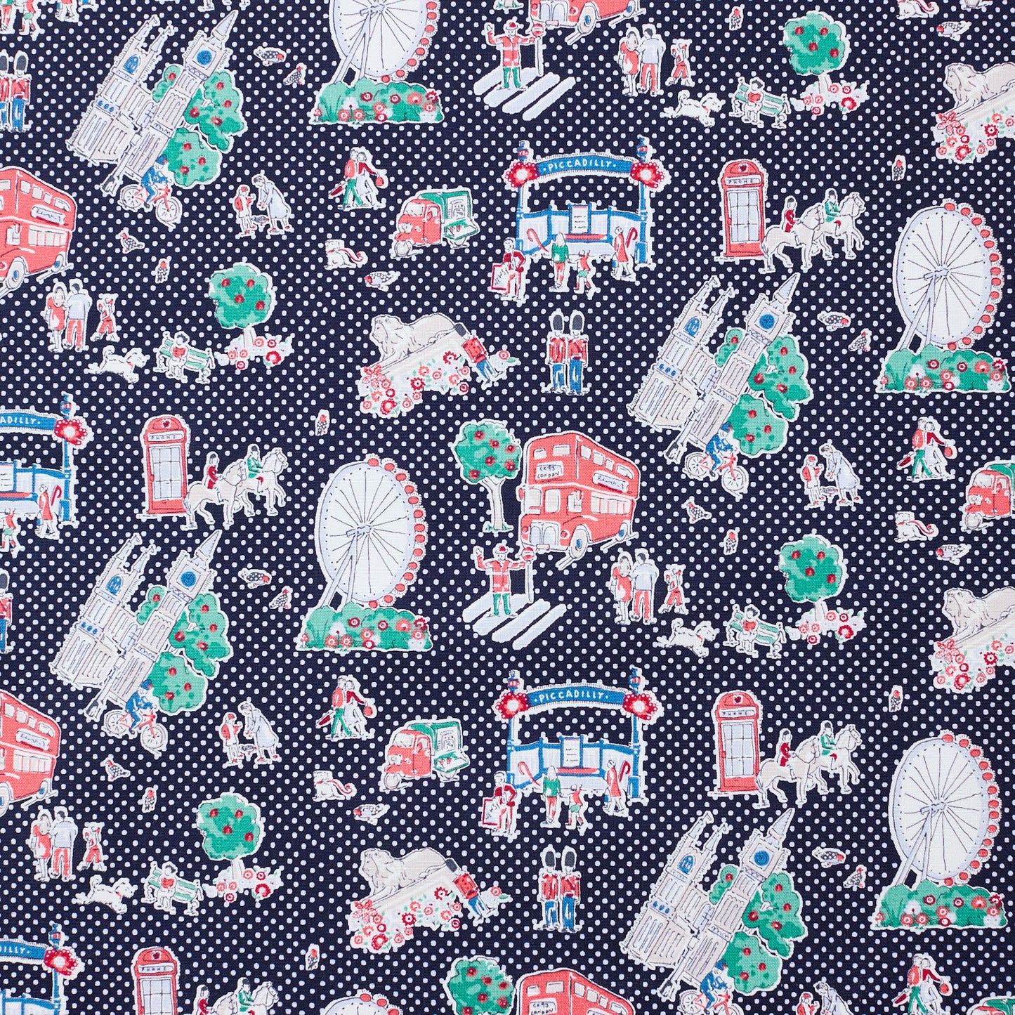 (無料サンプル)Cath Kidston / キャス キッドソン Lovely London ~綿100%キャンバス~