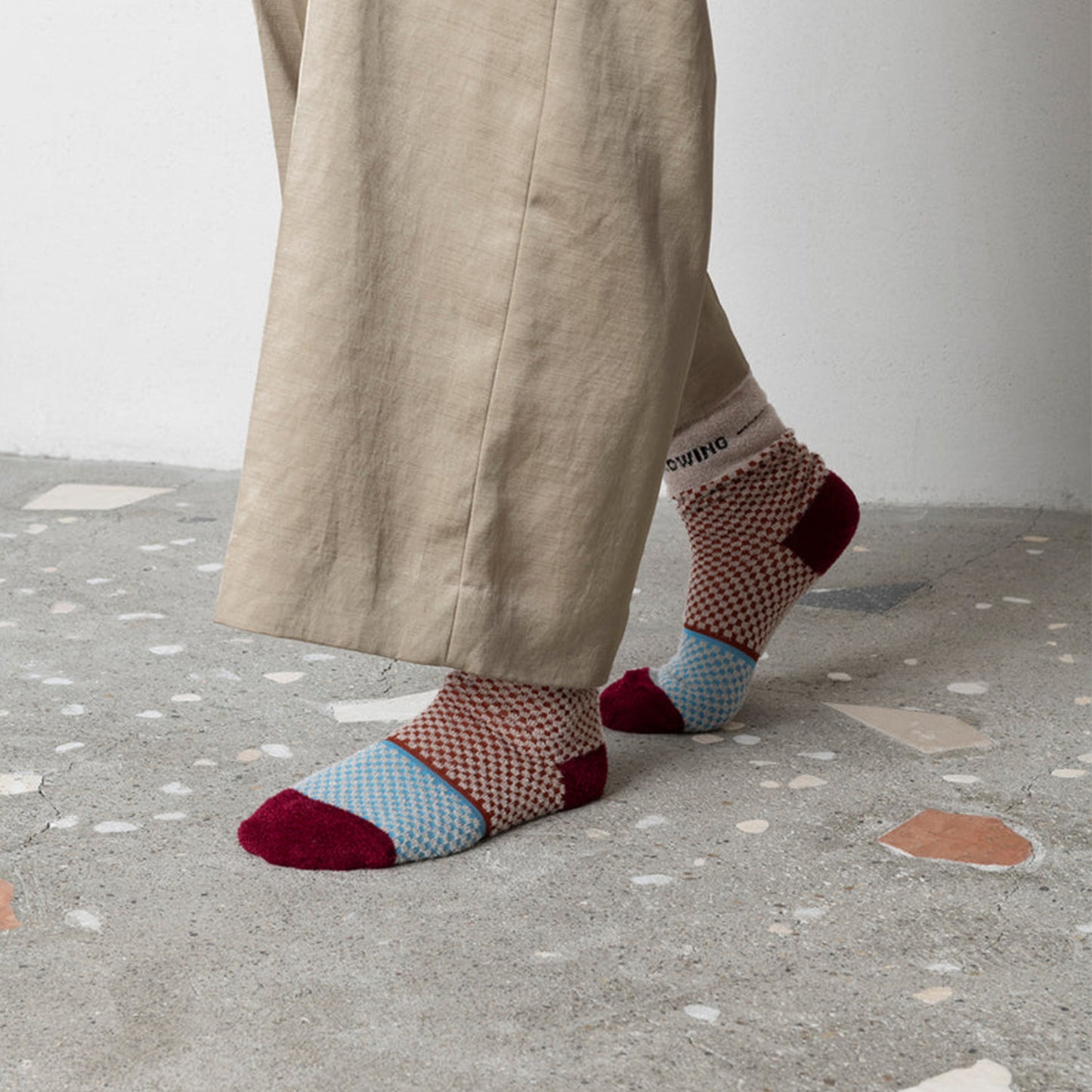 TRICOTÉ -MINI CHECKERED BICOLOUR SOCKS- ミニチェッカードバイカラーソックス