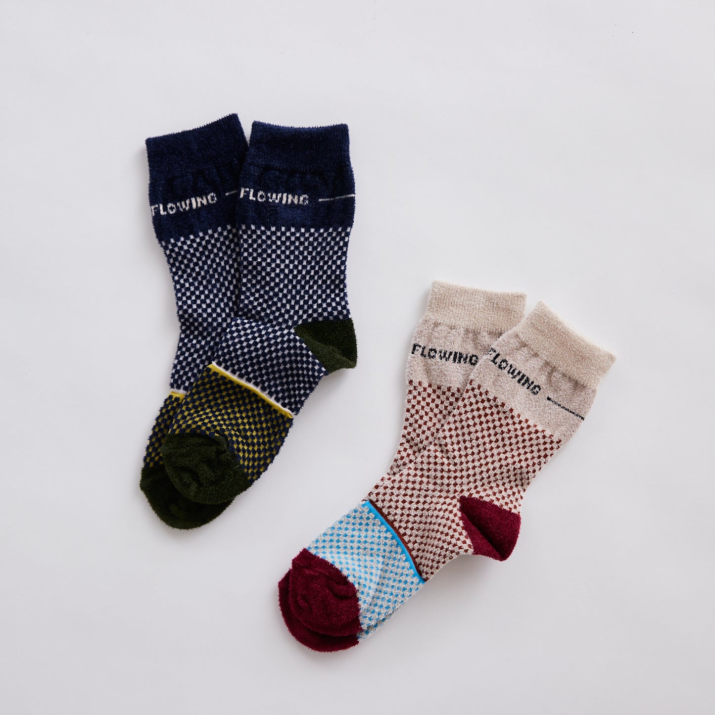 TRICOTÉ -MINI CHECKERED BICOLOUR SOCKS- ミニチェッカードバイカラーソックス
