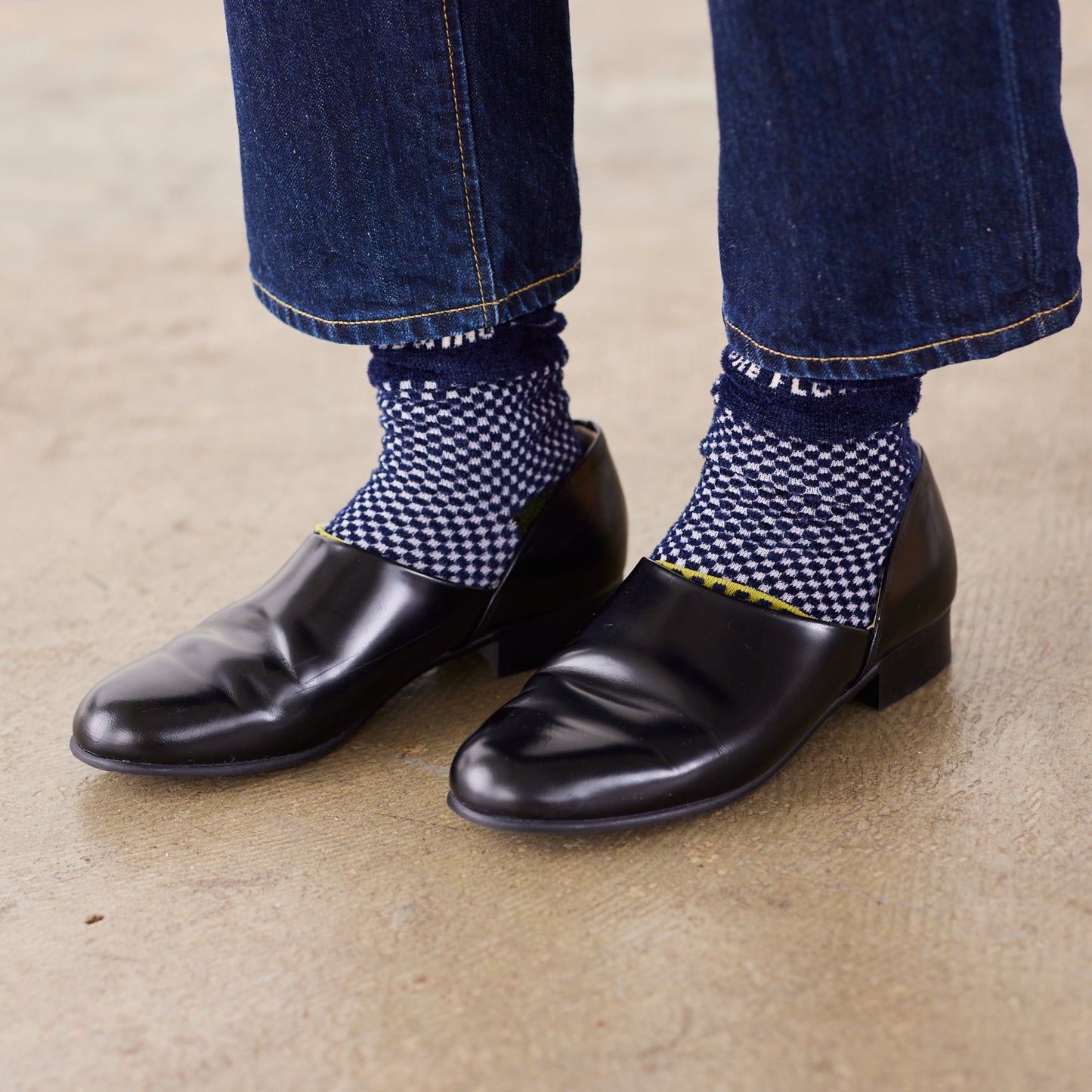 TRICOTÉ -MINI CHECKERED BICOLOUR SOCKS- ミニチェッカードバイカラーソックス