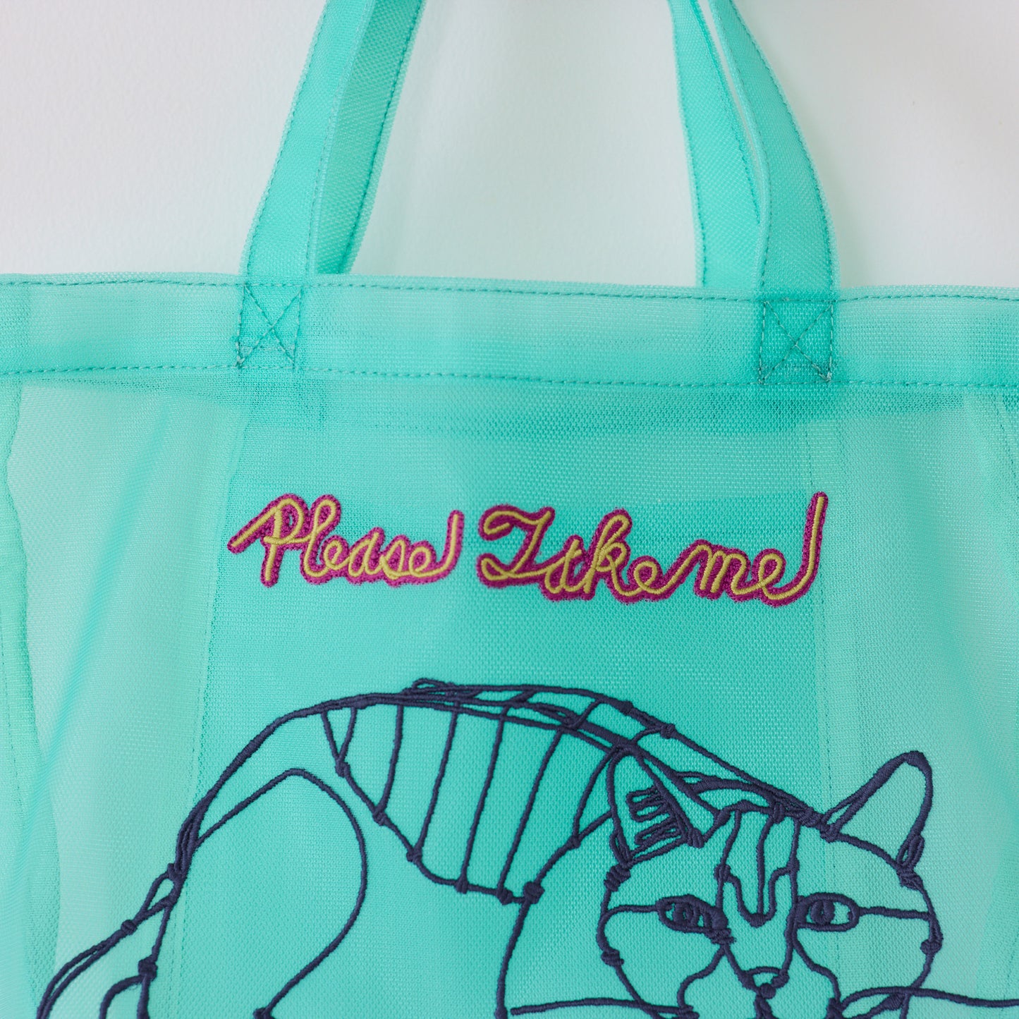 【+HAyU】刺繍メッシュミニトートバッグ - cocca