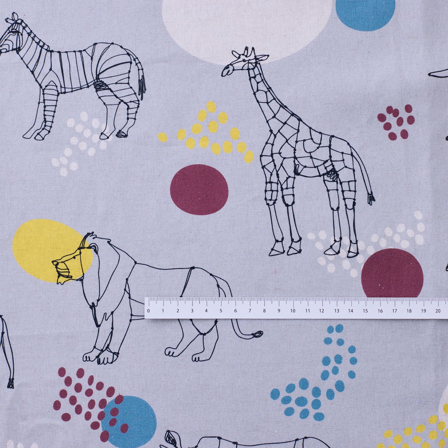 【予約販売】+HAyU fabric ~African animals~ 綿麻キャンバス