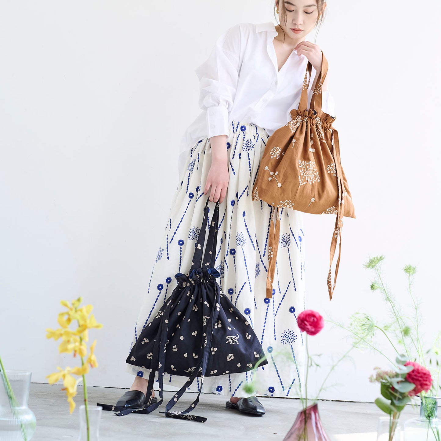 echino/エチノ 2023~Botanical~ 綿麻シーチング 刺繍