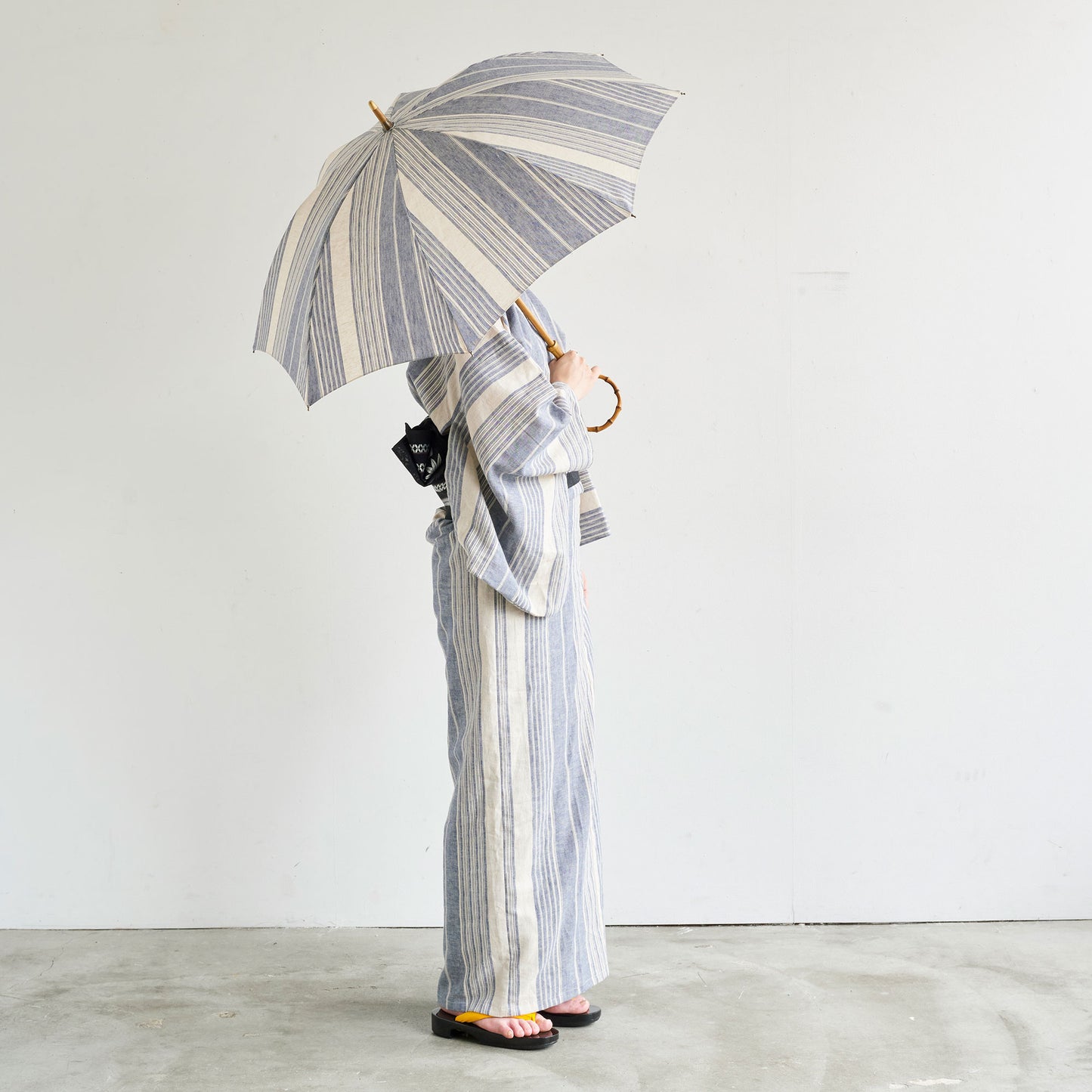 【播州織の傘】晴雨兼用パラソル -ストライプ-