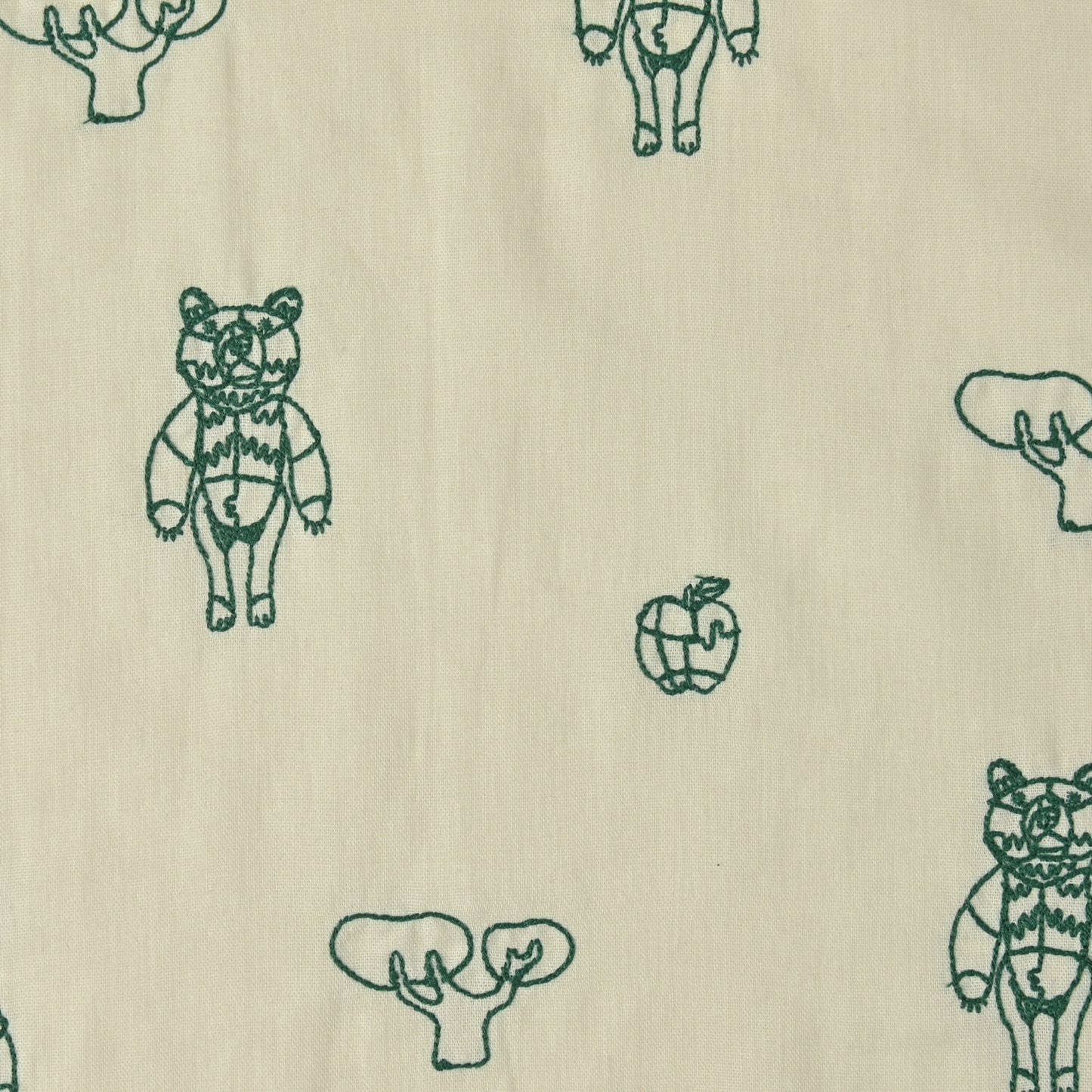 +HAyU fabric ~HAyU BEAR 2023~ 綿100%ダブルガーゼ刺繍