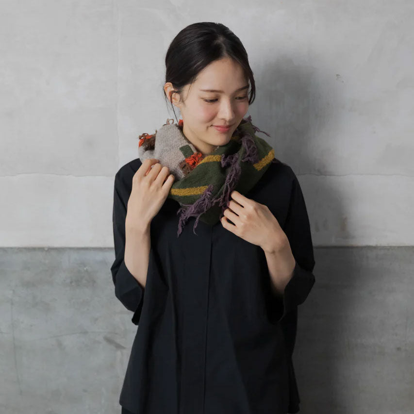 POLS -KESHIKI- ウールカットジャガード スヌード