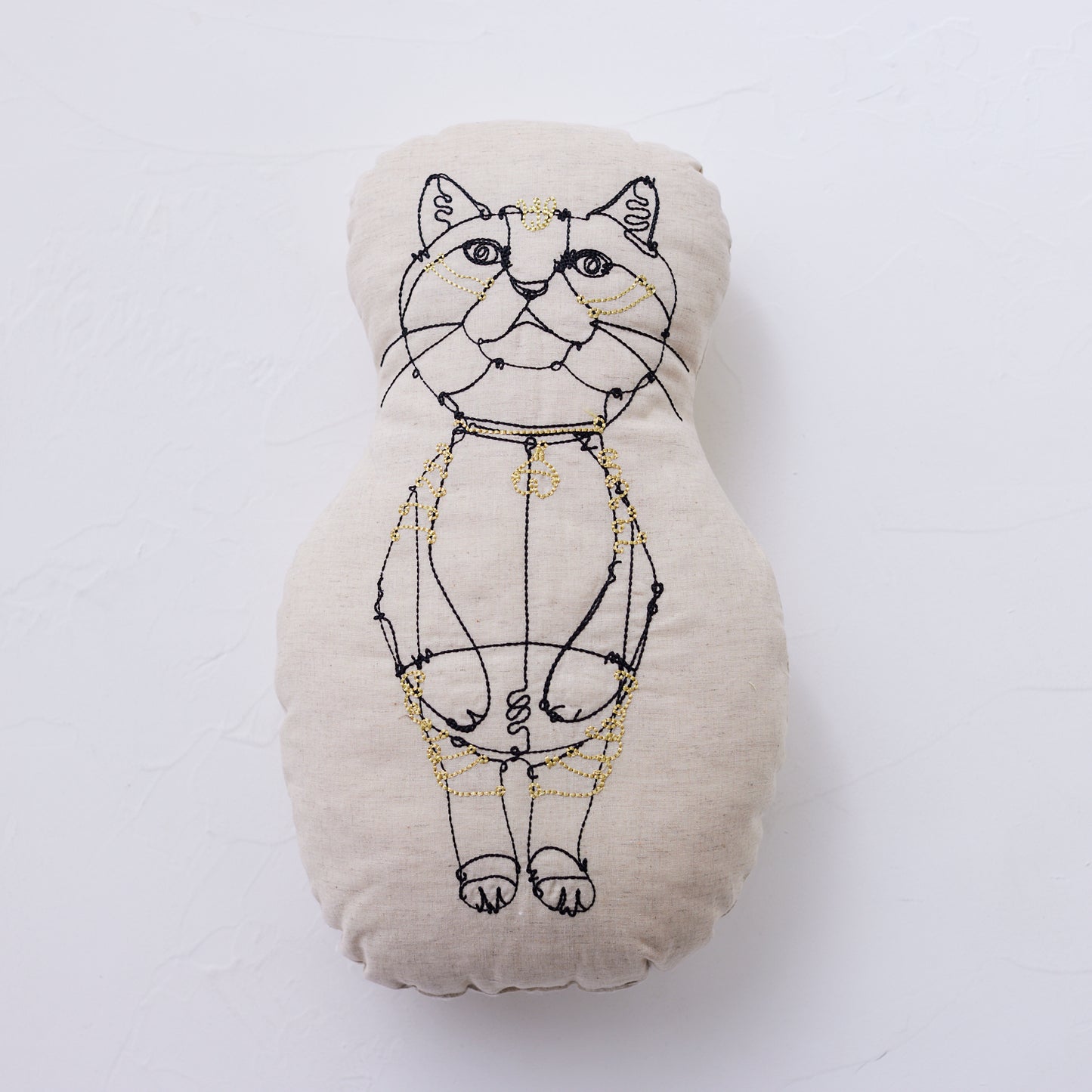 【+HAyU fabric】- Cushion - クッション ~HAyU CAT~ コットンリネン