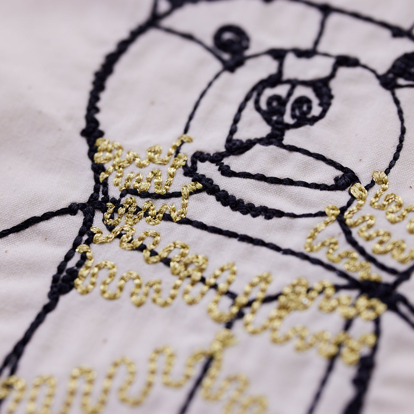 【+HAyU fabric】-Twin Tote bags- トートバッグ ~HAyU BEAR Friends~