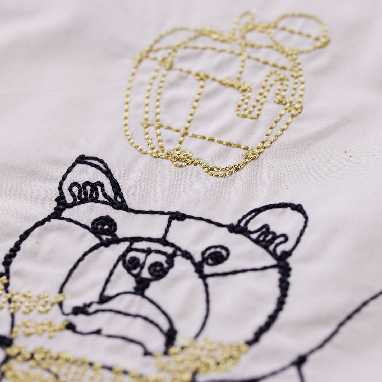 【+HAyU fabric】-Twin Tote bags- トートバッグ ~HAyU BEAR Friends~