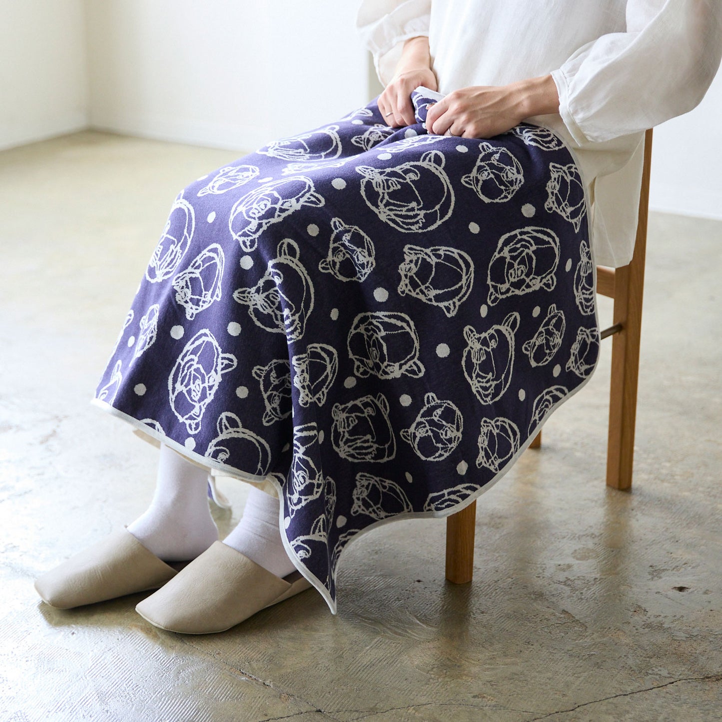 【+HAyU fabric】ブランケット ~BEAR~