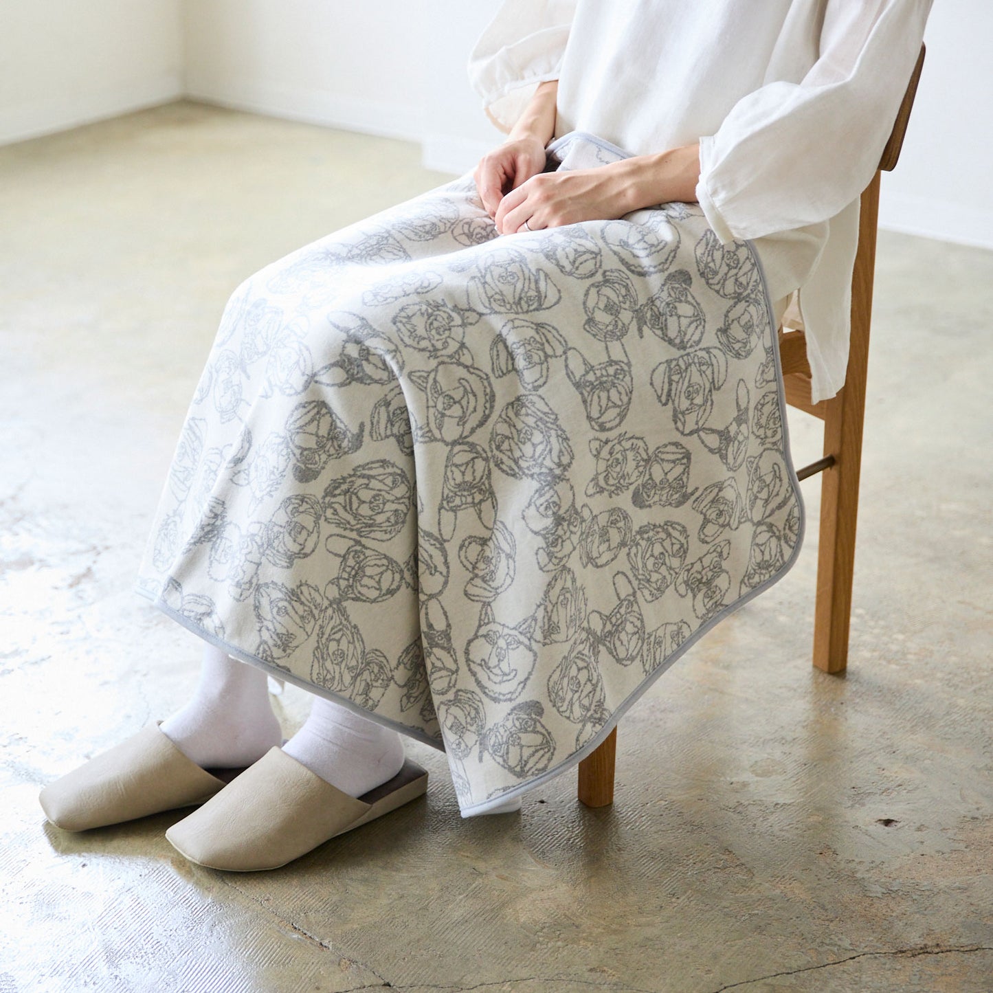 【+HAyU fabric】ブランケット ~DOG~