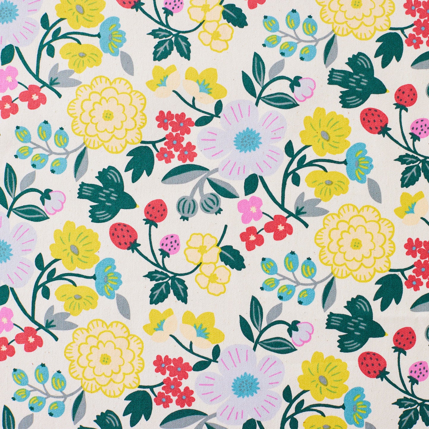 【SALE】sopo retro ~バードフラワー~ 綿100%オックス