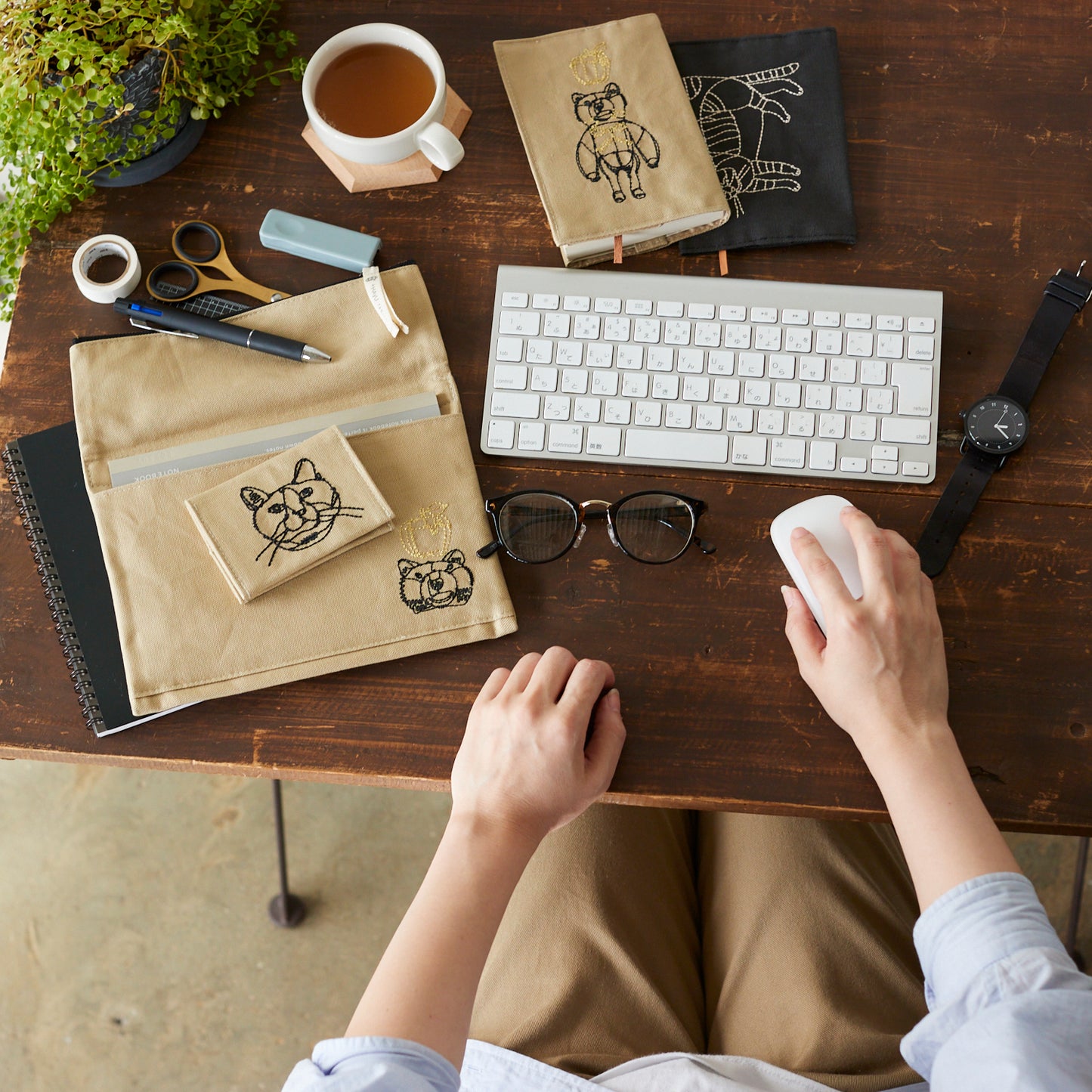 【+HAyU fabric】 -stationery & goods- ポケットブック