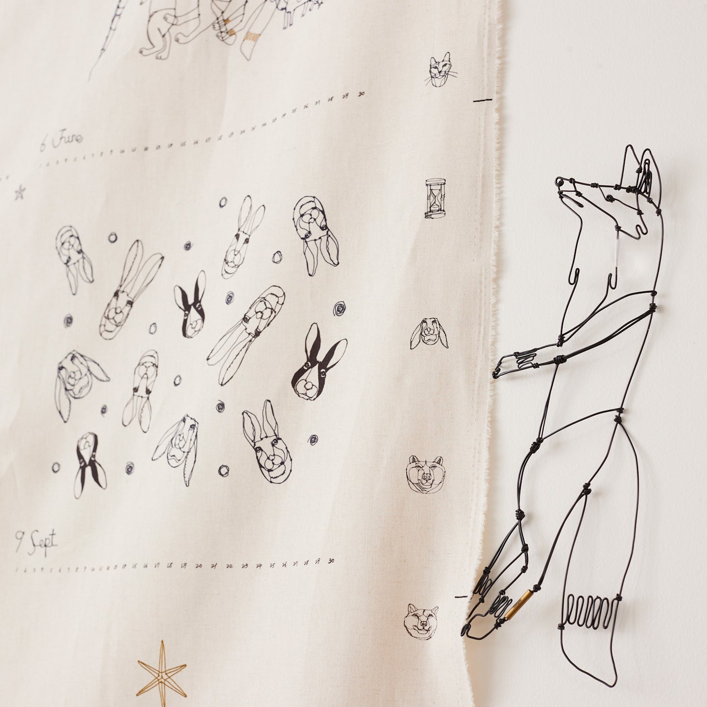 【cocca限定商品】+HAyU fabric ~カレンダーパネル~ 綿麻キャンバス
