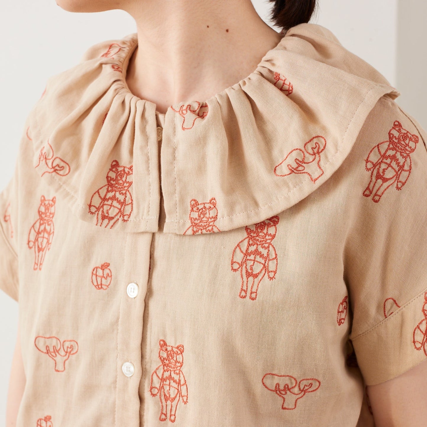 +HAyU fabric ~HAyU BEAR 2023~ 綿100%ダブルガーゼ刺繍