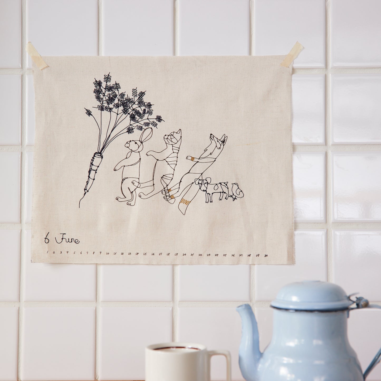 【cocca限定商品】+HAyU fabric ~カレンダーパネル~ 綿麻キャンバス