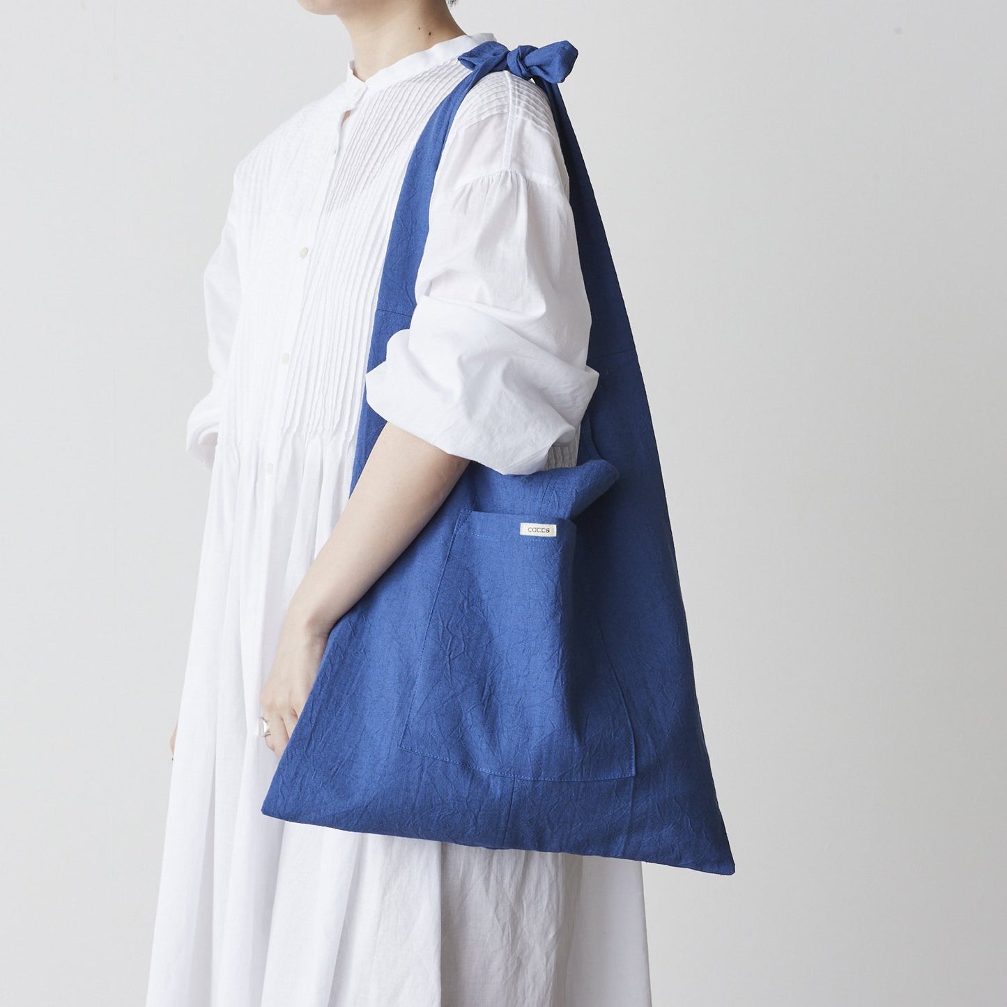 【キット】しわしわ素材がかわいい、肩結びマルチバッグ キット