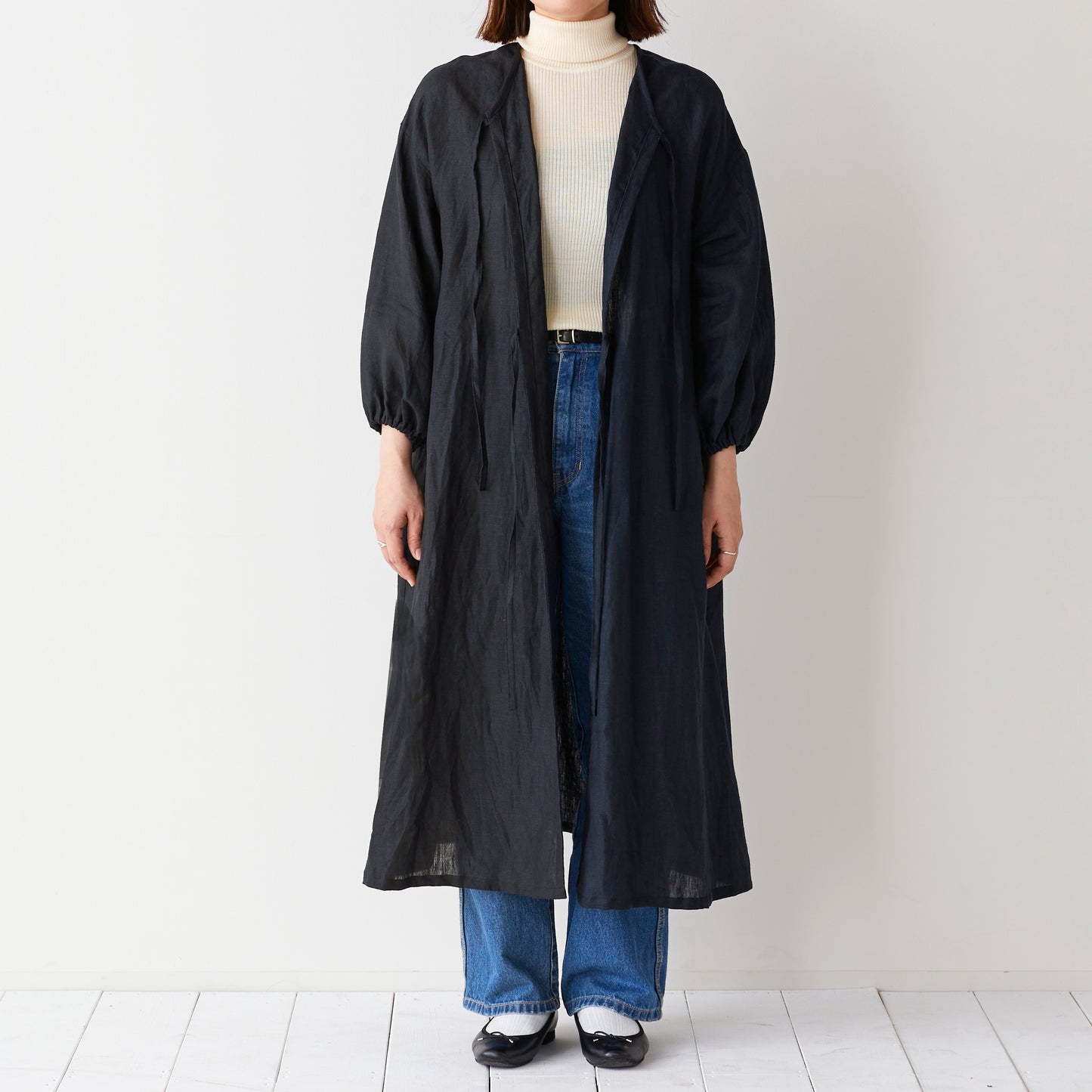 【cocca for】 毎日着たい、変化を楽しむ割烹着ワンピース ”リネン100%“