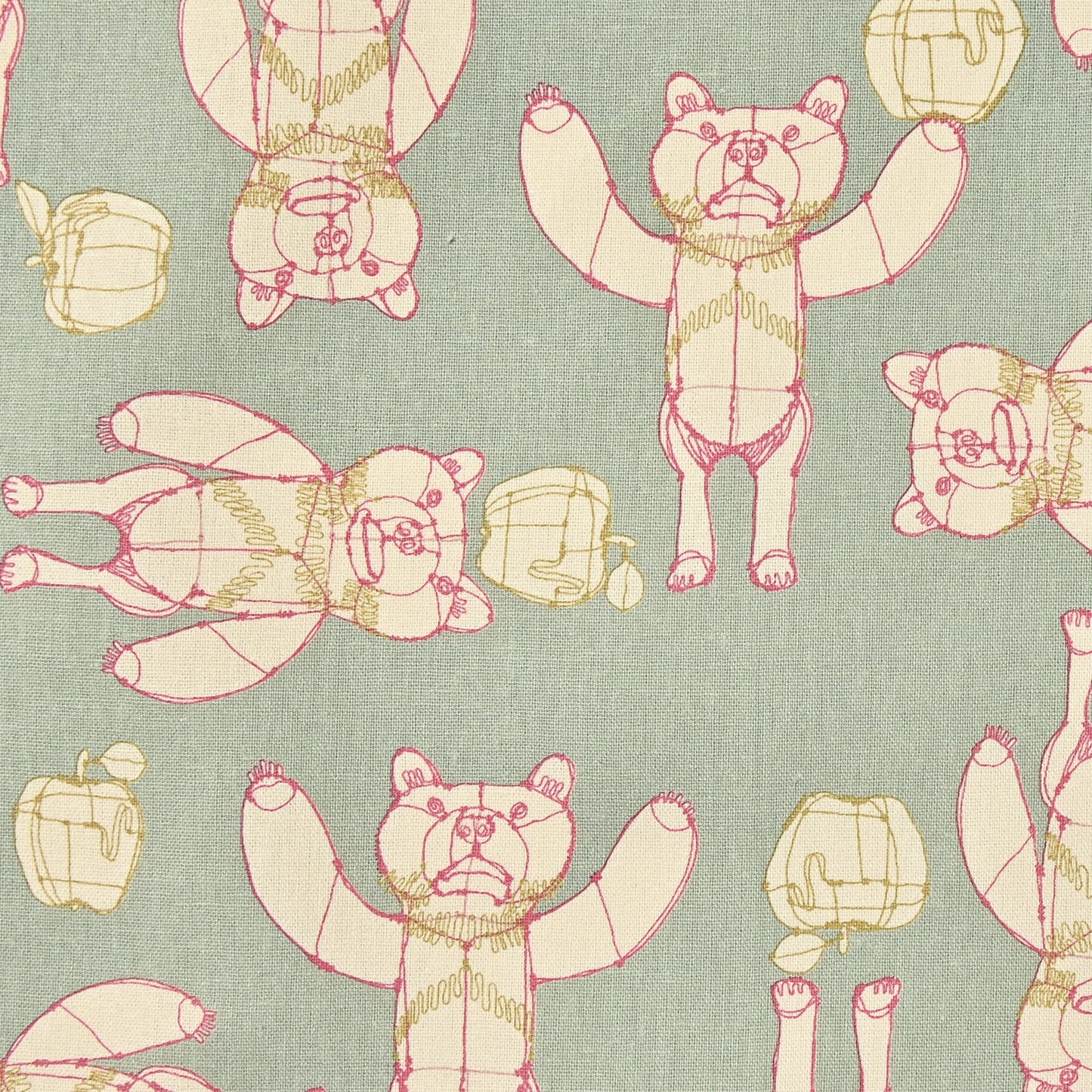 (無料サンプル)+HAyU fabric ~HAyU BEAR~ 綿麻キャンバス