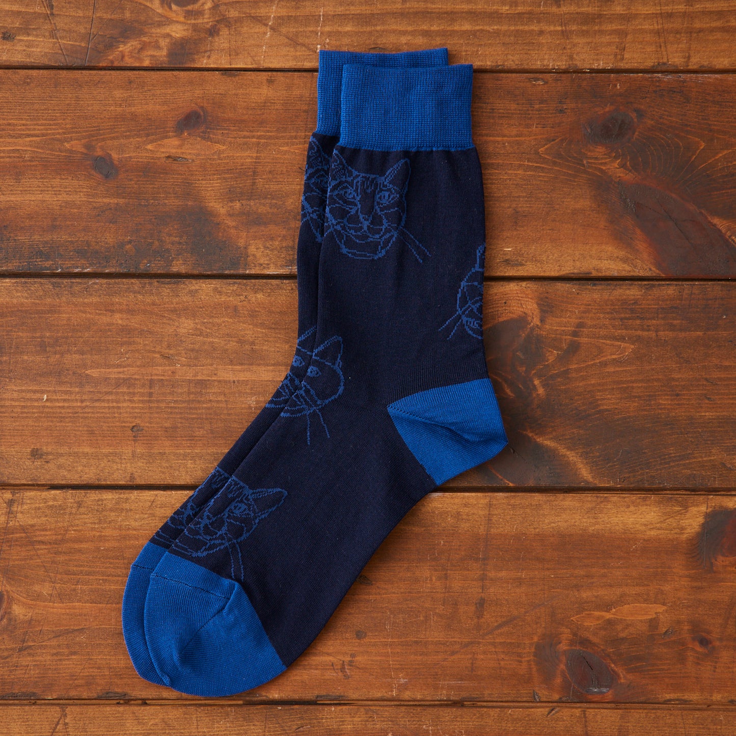 【+HAyU fabric】 Cats - ソックス -