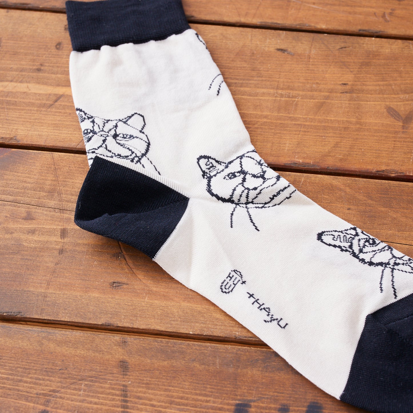 【+HAyU fabric】 Cats - ソックス -