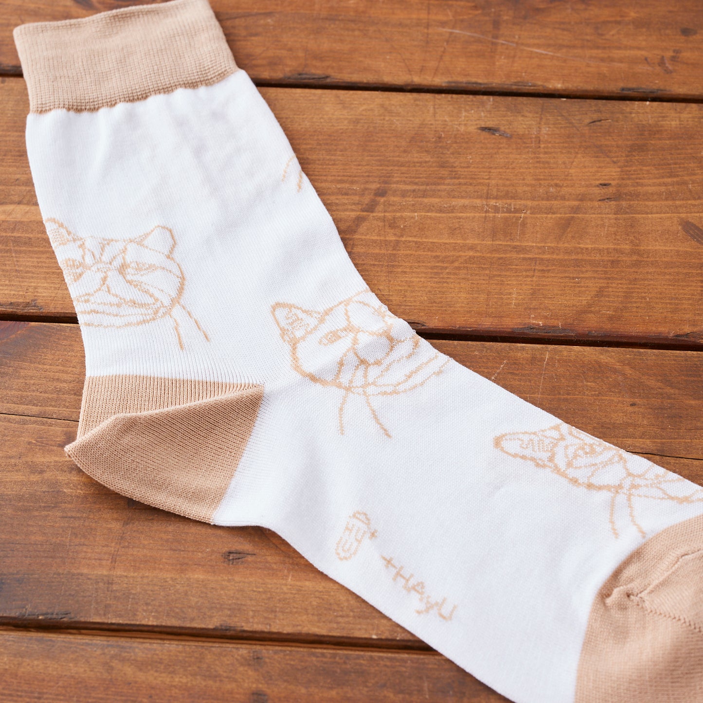 【+HAyU fabric】 Cats - ソックス -