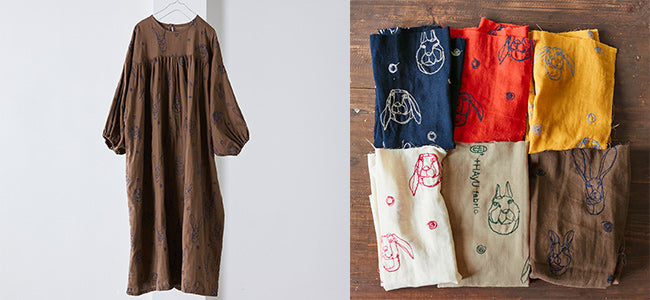 【無料レシピ】+HAyu fabricの生地で作る、大人可愛いギャザーワンピース