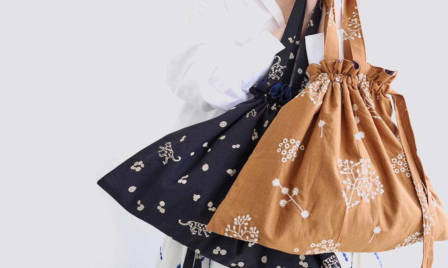 【無料レシピ】リボンがかわいい巾着トートバッグの作り方