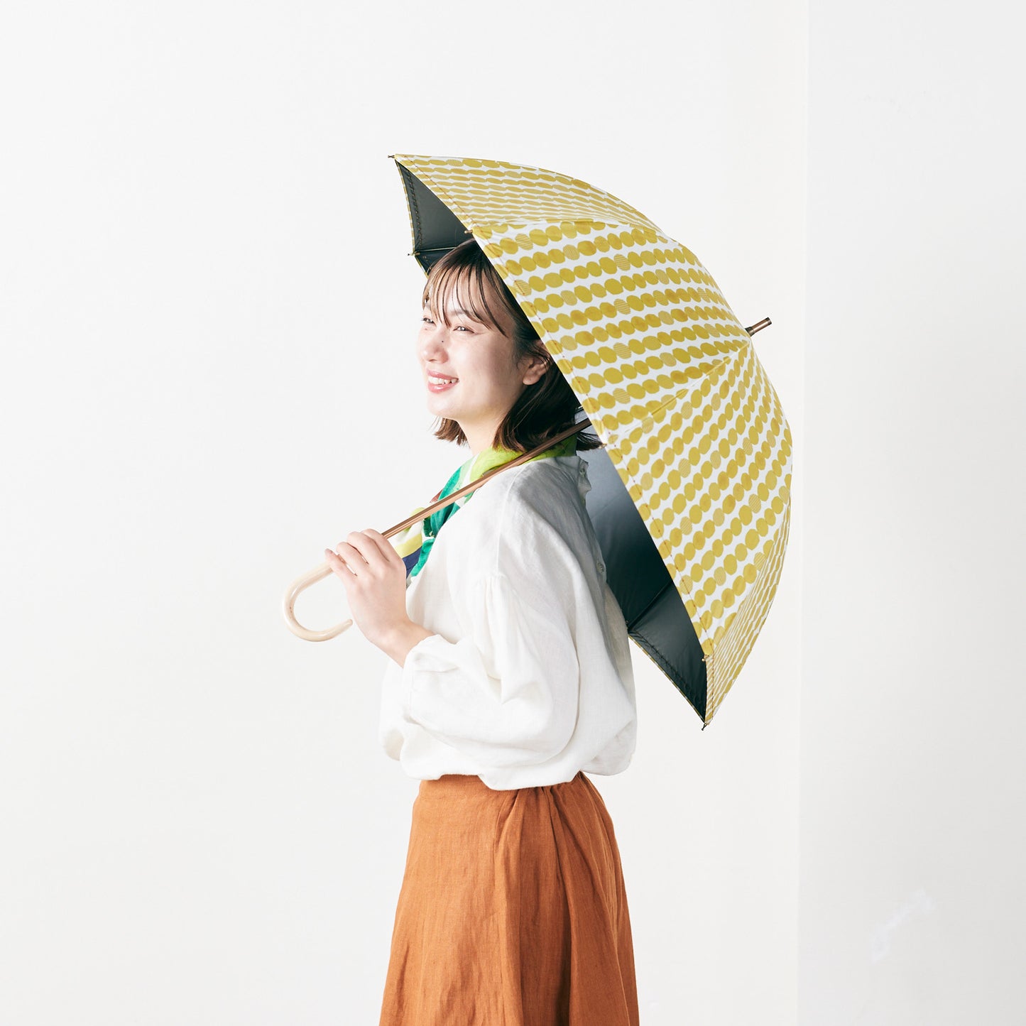 【晴雨兼用】coccaの日傘雨傘 dot 刺繍(ショート)
