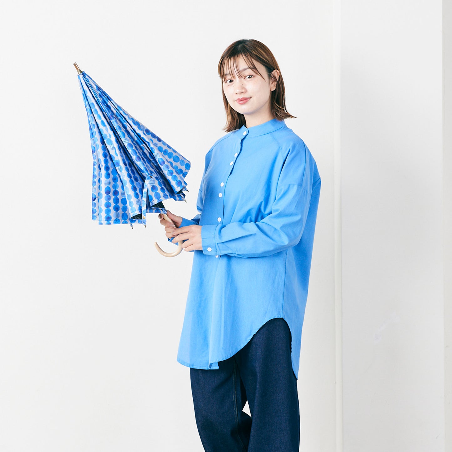 【晴雨兼用】coccaの日傘雨傘 dot 刺繍(ショート)
