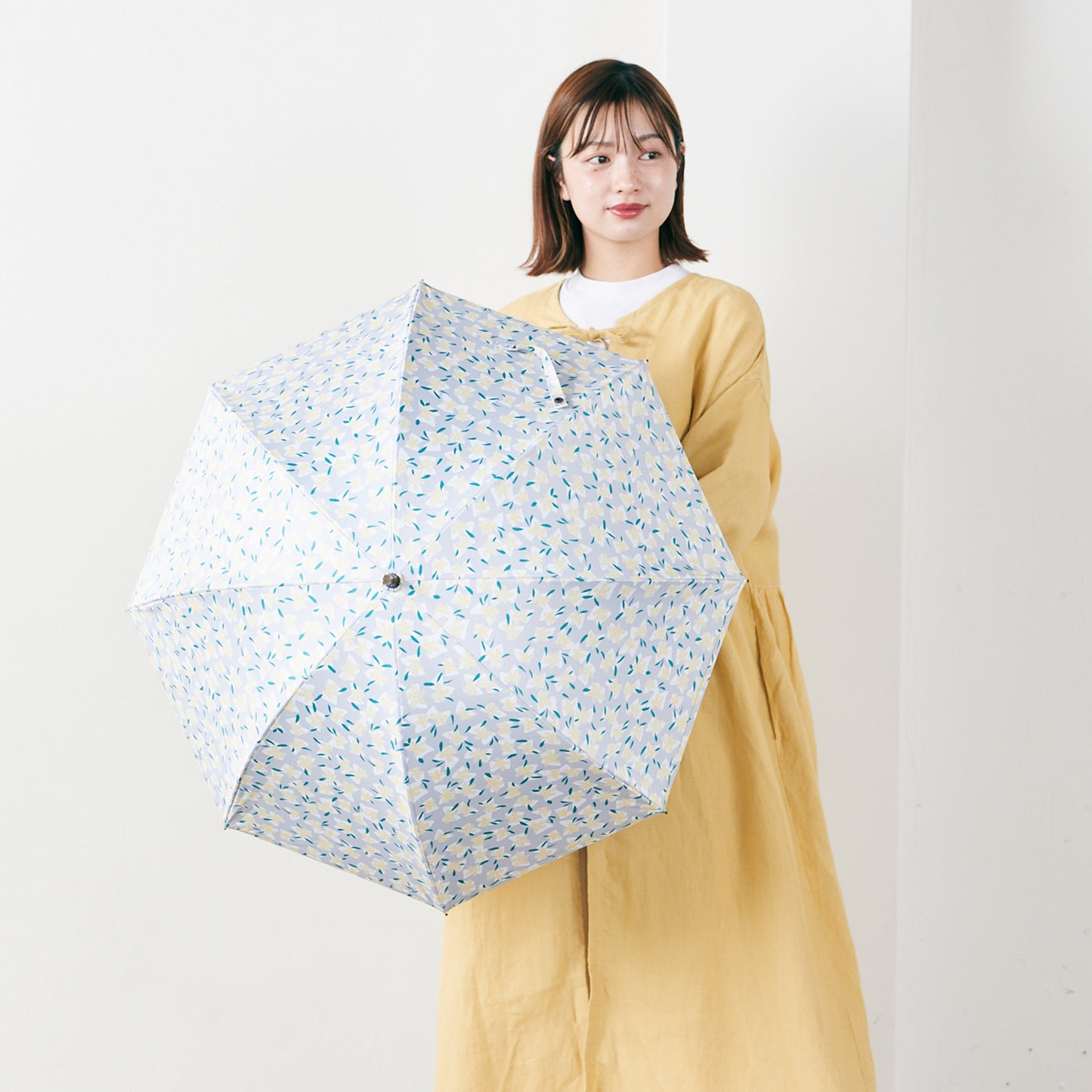 【晴雨兼用】coccaの日傘雨傘 elder flower 刺繍(ショート)