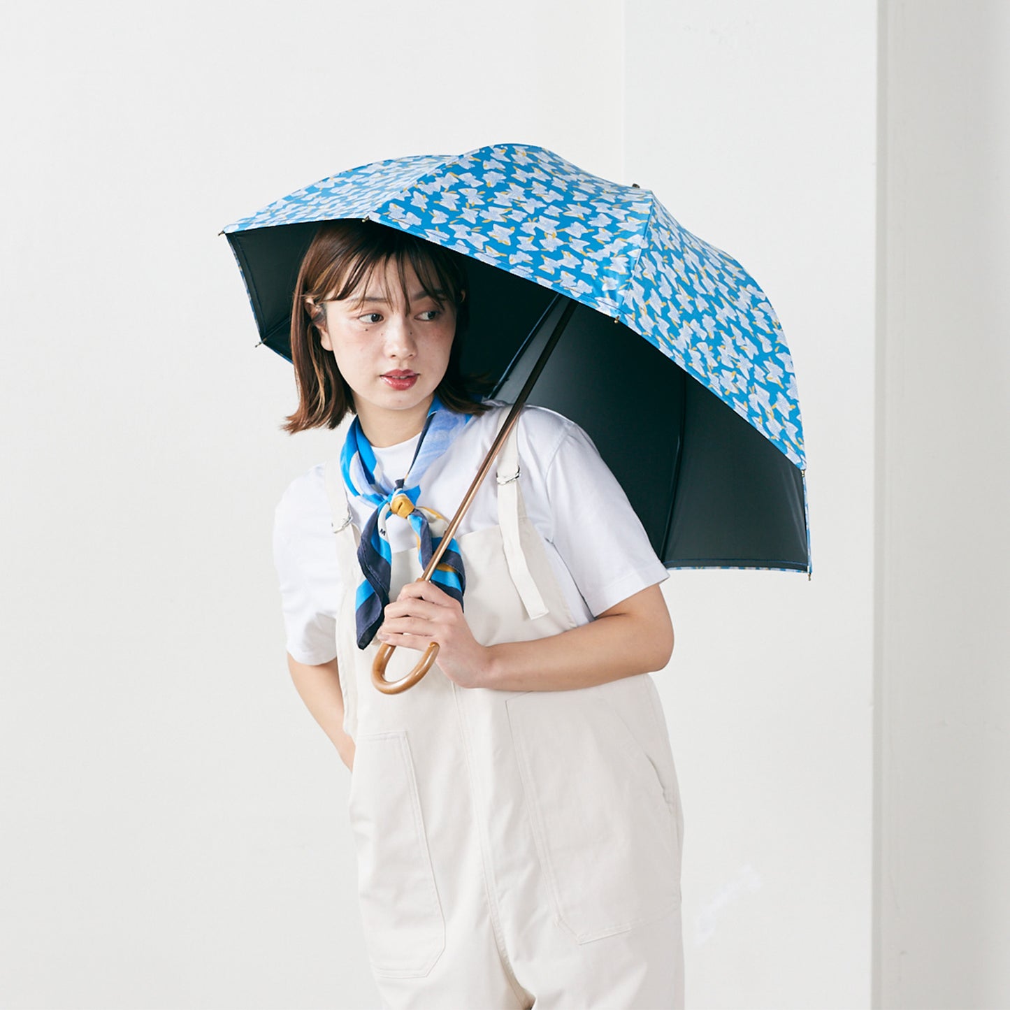 【晴雨兼用】coccaの日傘雨傘 elder flower 刺繍(ショート)
