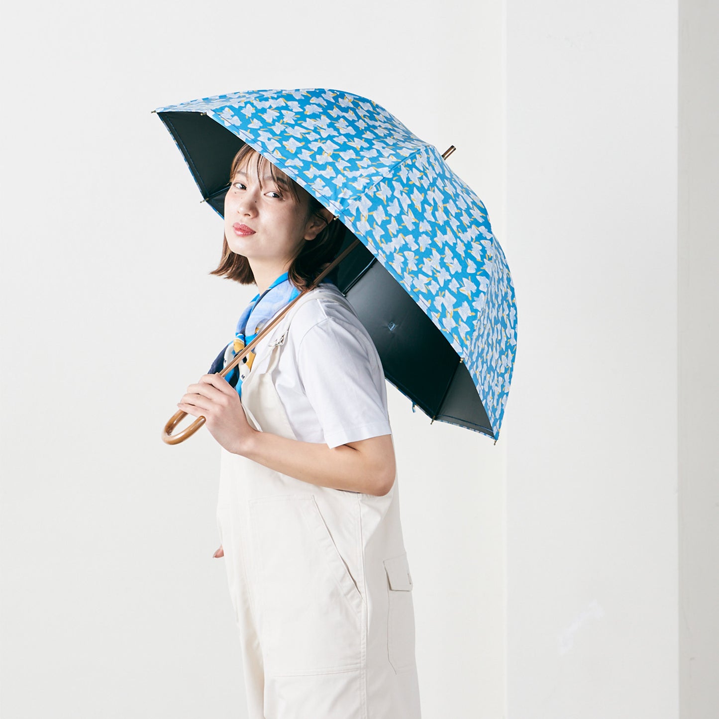 【晴雨兼用】coccaの日傘雨傘 elder flower 刺繍(ショート)