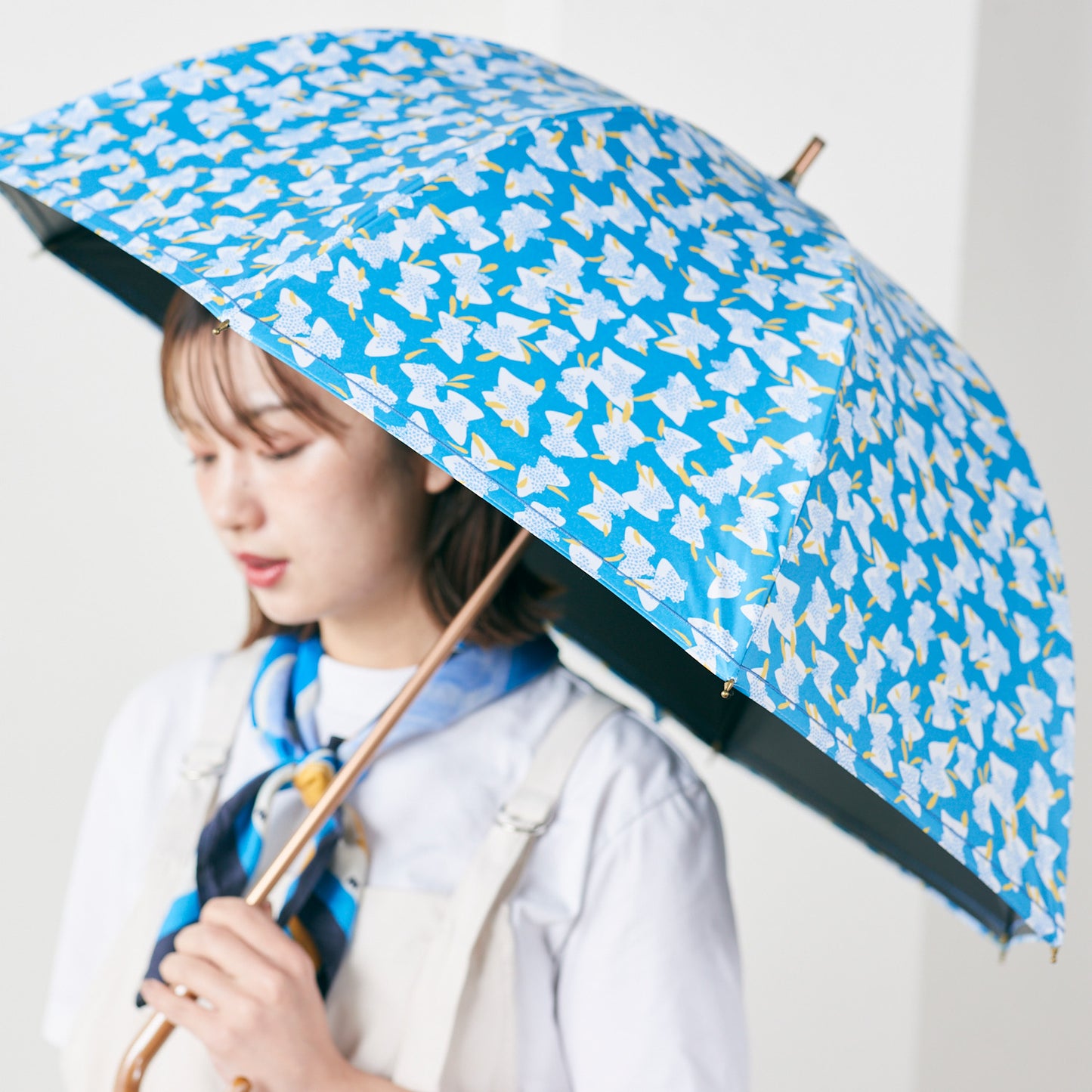 【晴雨兼用】coccaの日傘雨傘 elder flower 刺繍(ショート)