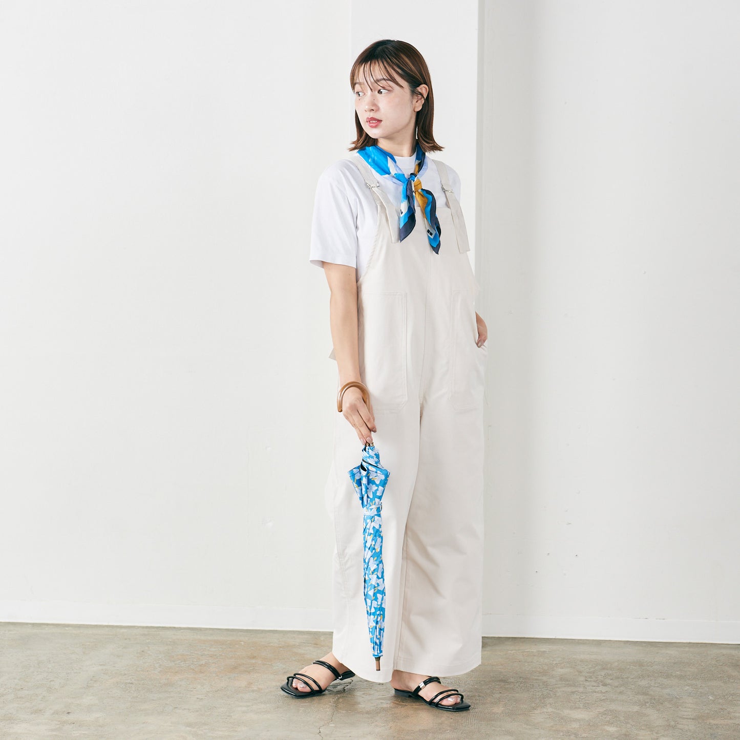 【晴雨兼用】coccaの日傘雨傘 elder flower 刺繍(ショート)