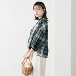 【cocca for】毎日着たい、大人の後ろ襟ブラウス　～播州織～ TPO-1074-1B