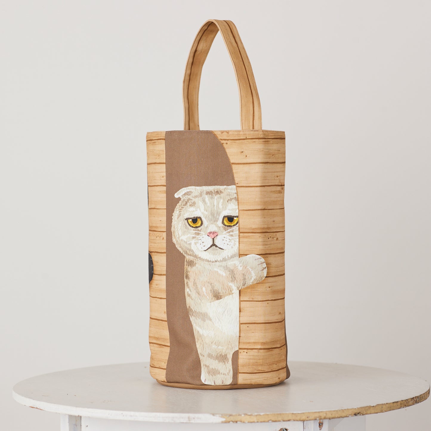 HOME DECO hyokkori～壁からひょっこり猫たち～ パネル生地 綿100％シーチング
