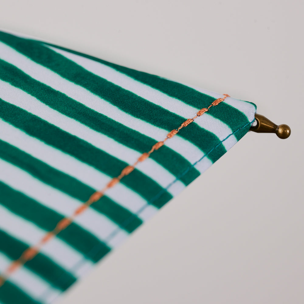 【晴雨兼用】coccaの日傘雨傘 shima shima stripe 刺繍(ショート) TPS-1168-1A