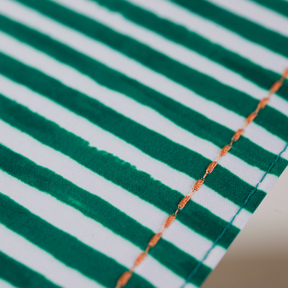 【晴雨兼用】coccaの日傘雨傘 shima shima stripe 刺繍(ショート) TPS-1168-1A