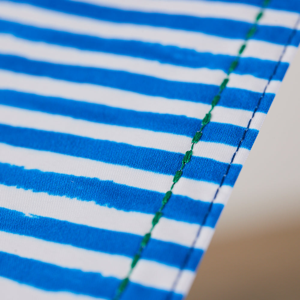 【晴雨兼用】coccaの日傘雨傘 shima shima stripe 刺繍(折りたたみ) TPS-1169-1B