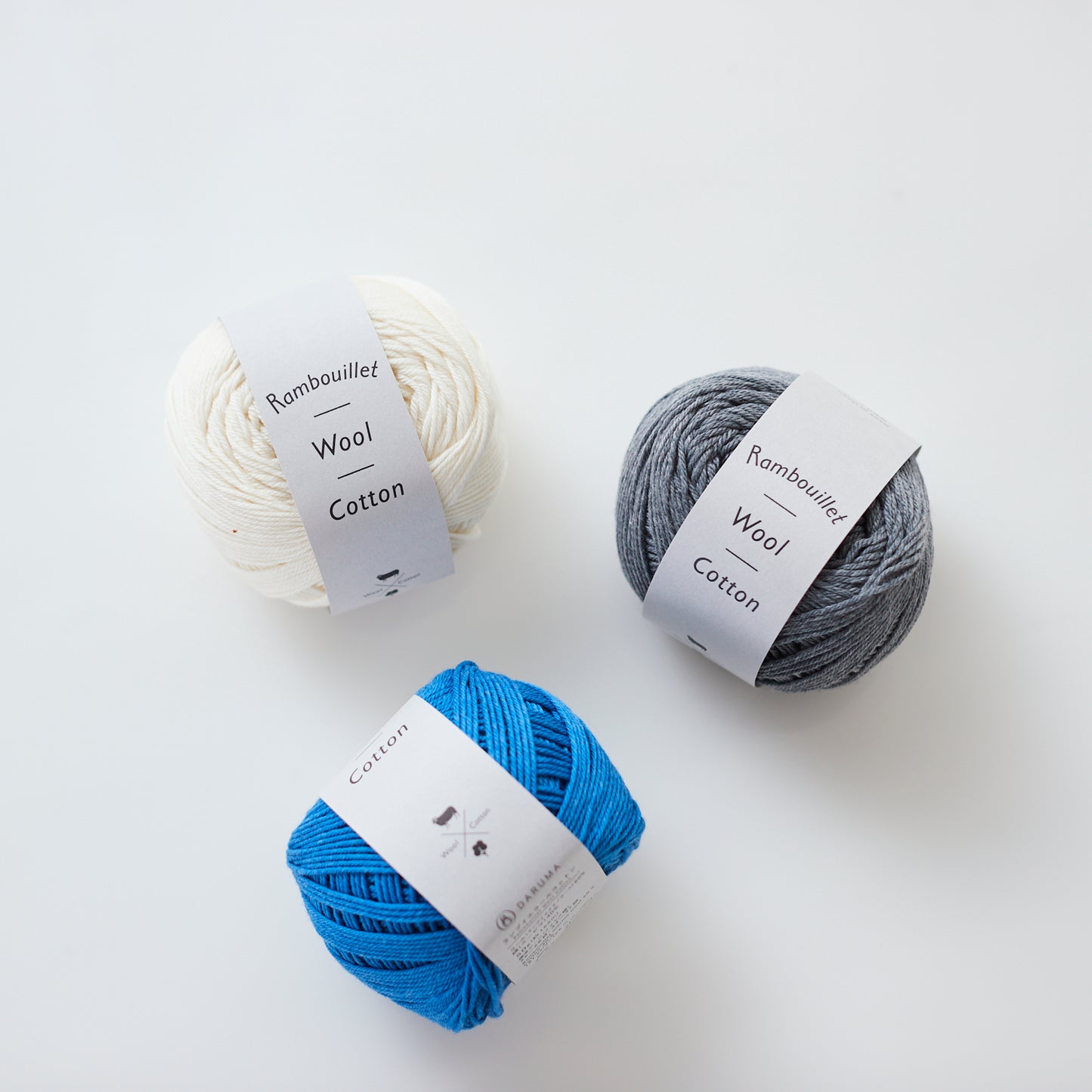DARUMA 毛糸 ランブイエウールコットン ～メリノウール混～