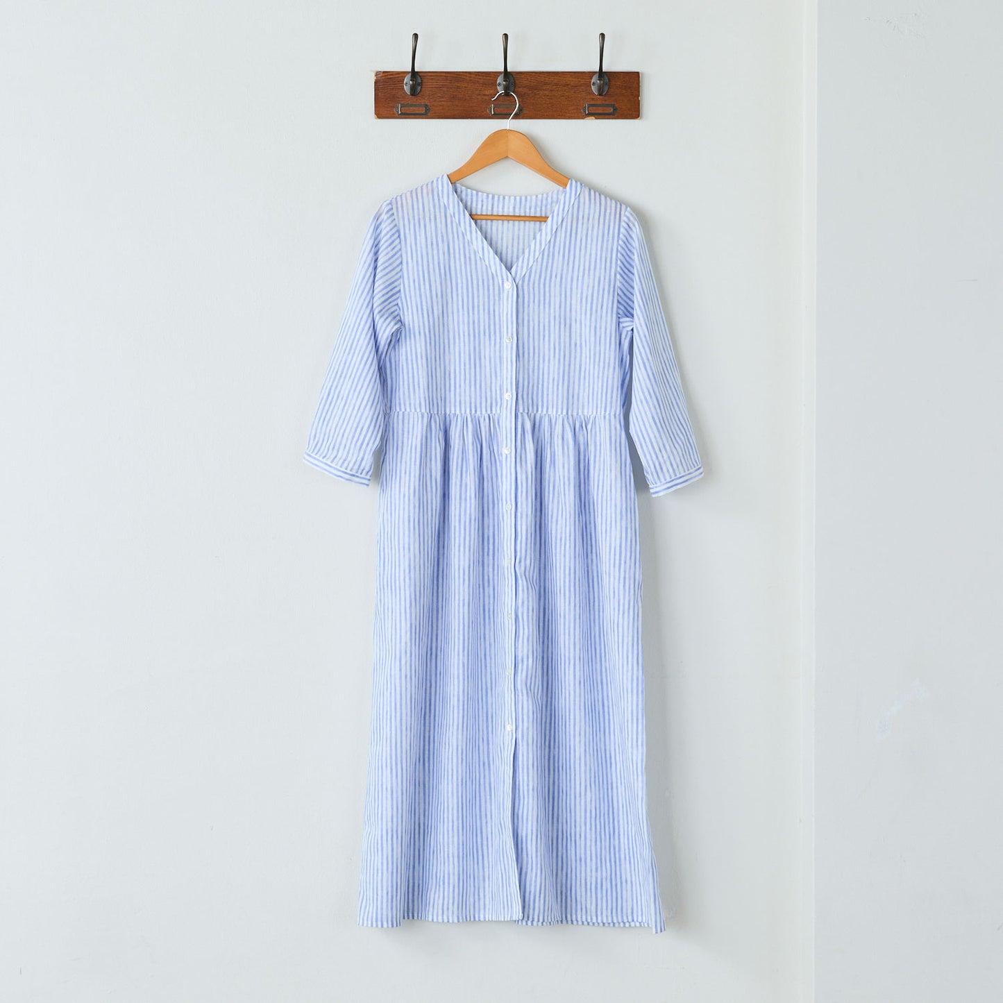 【coccaのお仕立て受注会】前開きVネックワンピース ※生地代別