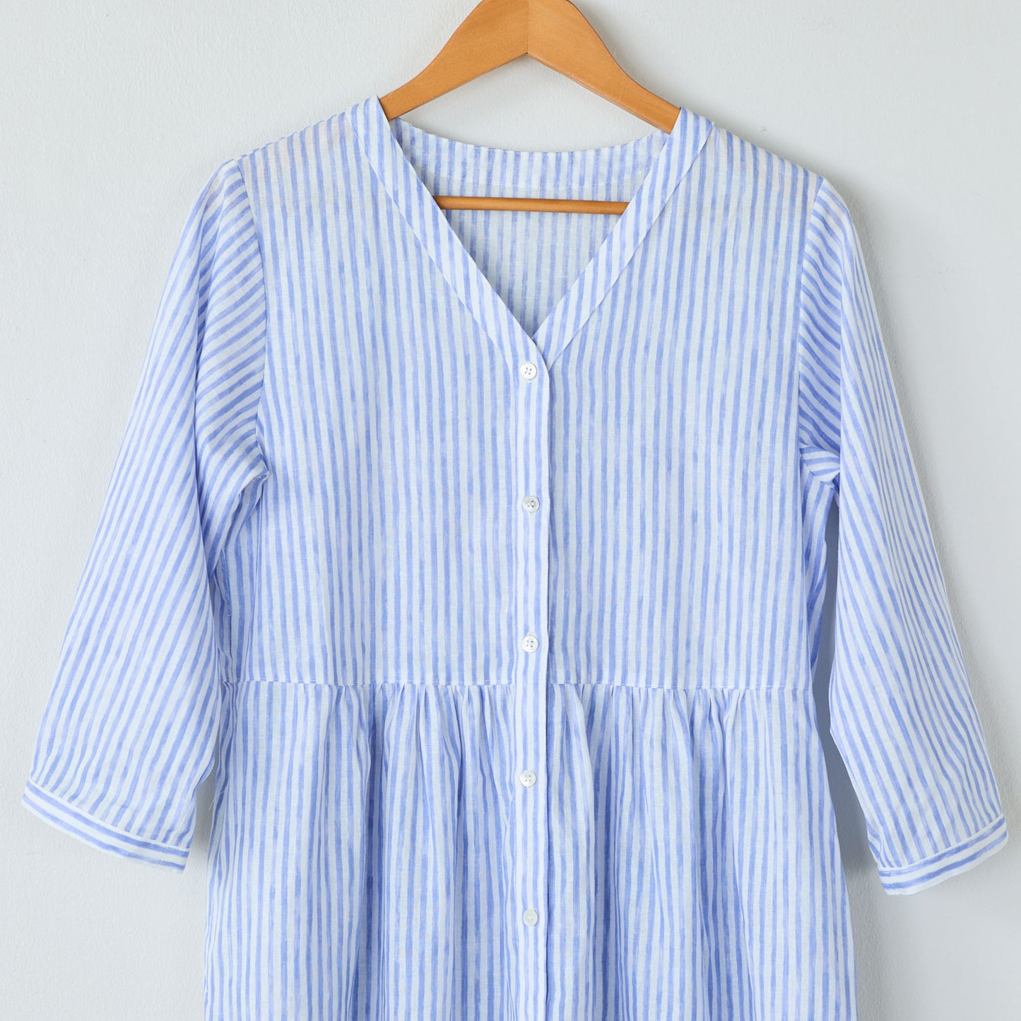 【coccaのお仕立て受注会】前開きVネックワンピース ※生地代別