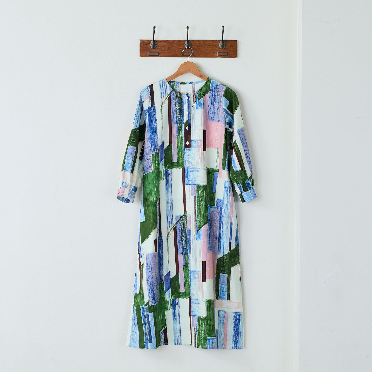 【coccaのお仕立て受注会】ヘンリーネックワンピース ※生地代別