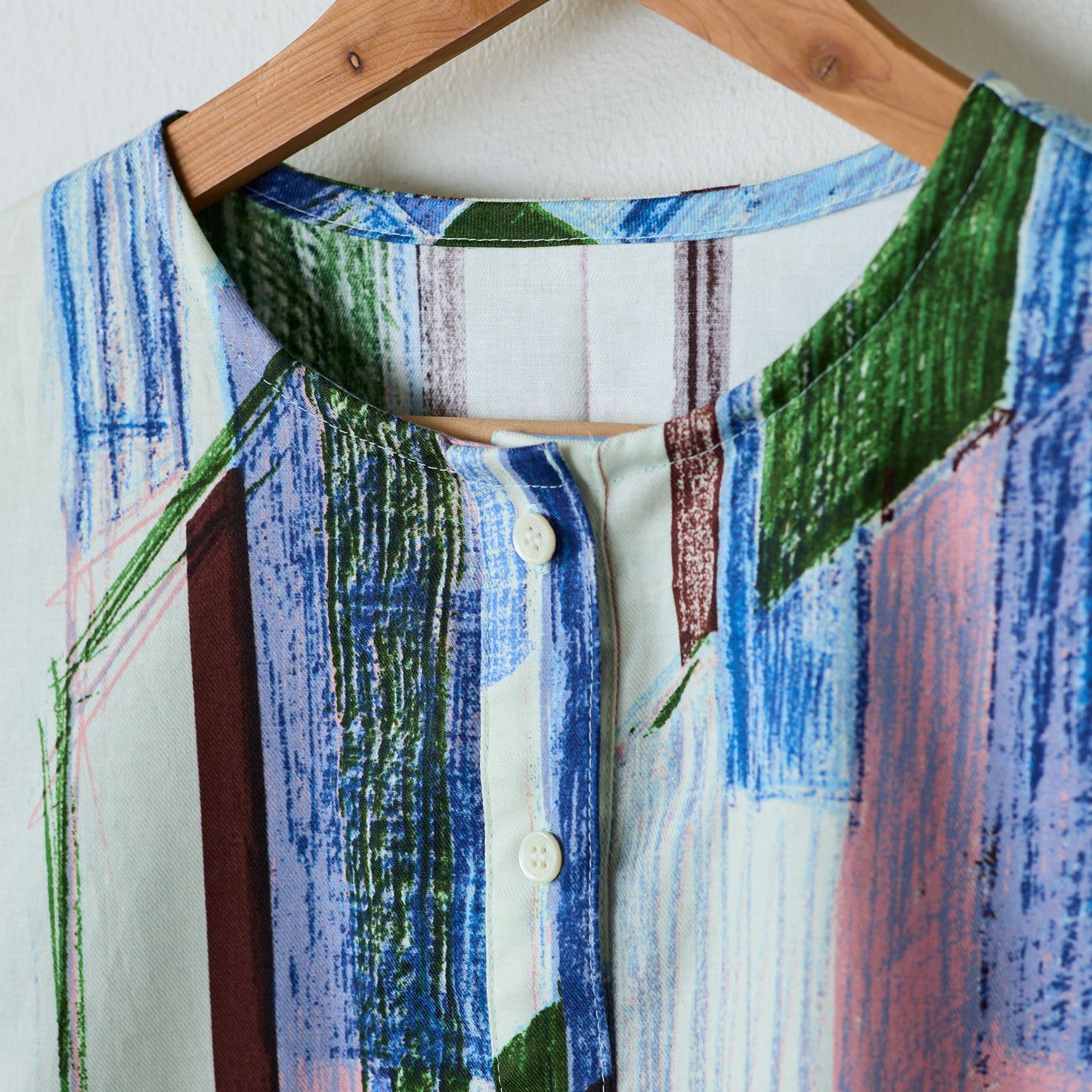 【coccaのお仕立て受注会】ヘンリーネックワンピース ※生地代別