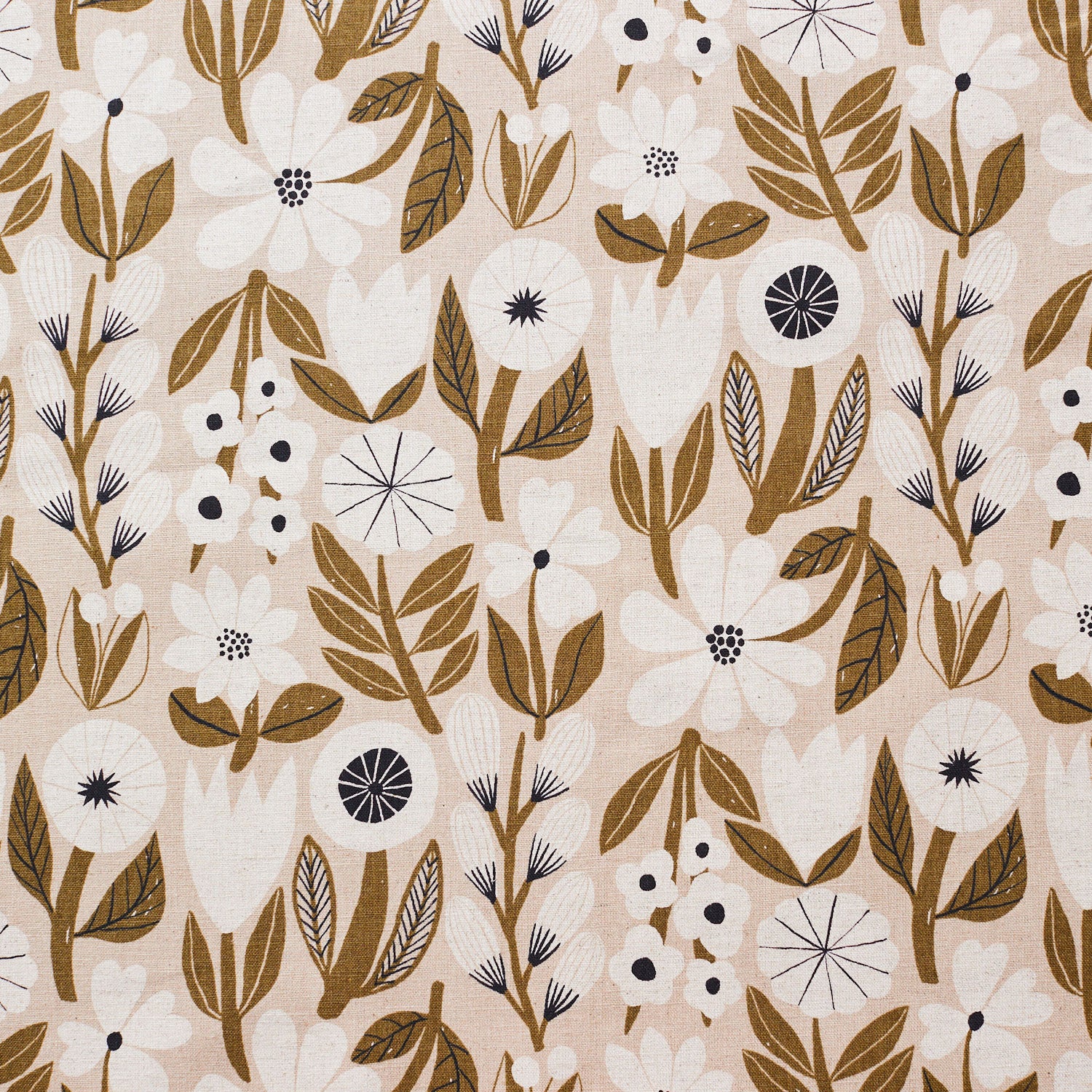 cocca(コッカ) |生地通販|Gather by bookhou ~flowers~ 綿麻 cocca(コッカ) |生地通販|Gather by bookhou ~flowers~ 綿麻